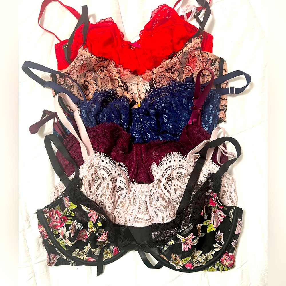 Assorted lacy bras